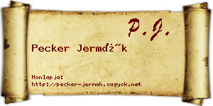 Pecker Jermák névjegykártya